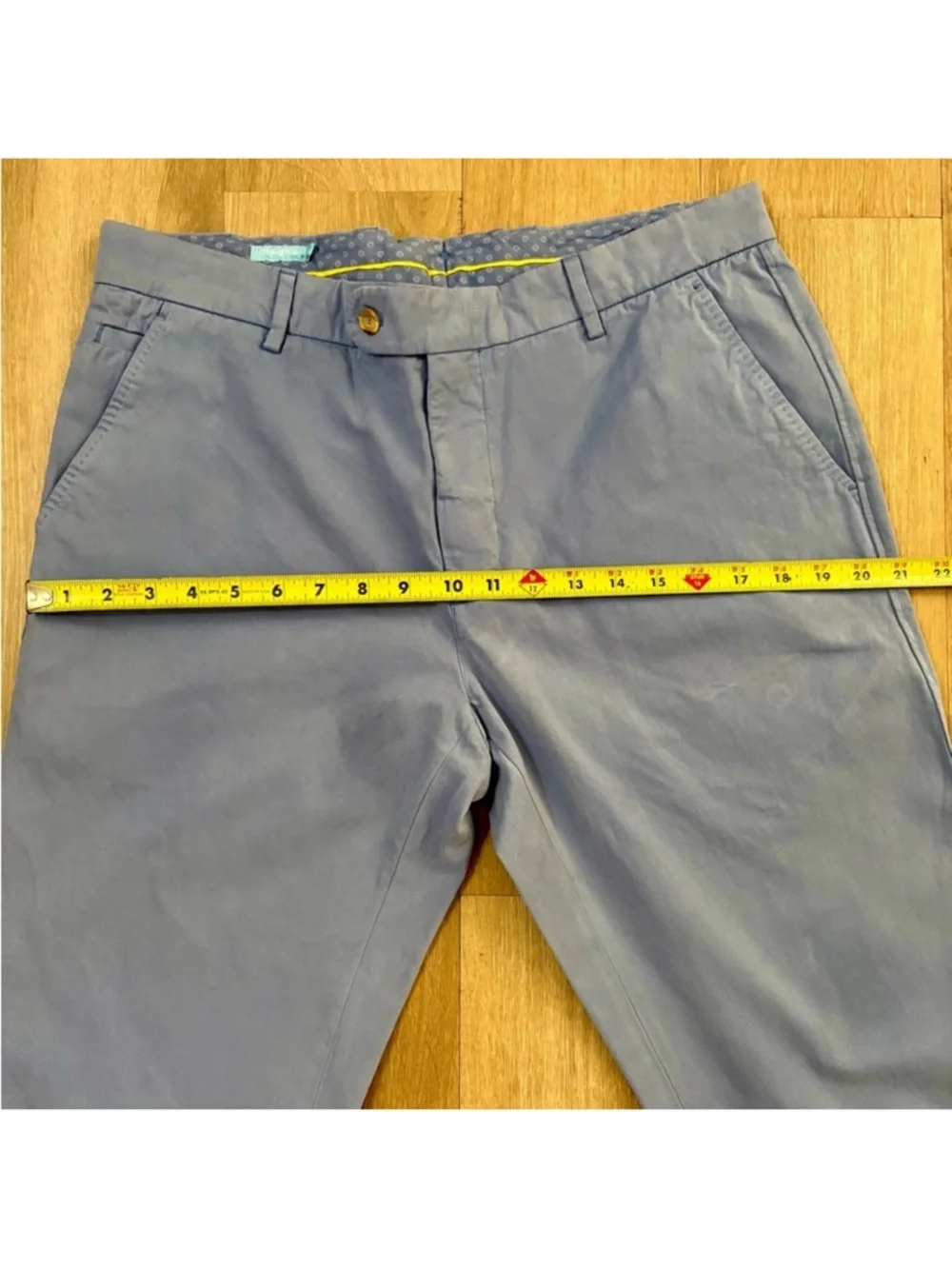 Men’s J. McLaughlin Blue Chino Pants - Size 34 - Picture 3 of 6